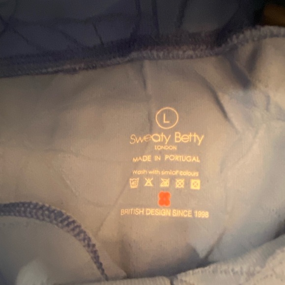 Sweaty Betty Motion Jacquard 7/8 Workout Legging Regatta Blue - Picture 2 of 8